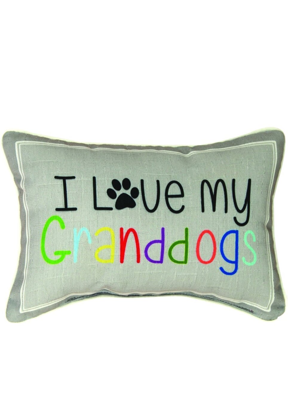 7544 Manual Woodworkers & Weavers Word Throw Pillow I Love My Granddogs